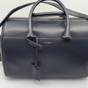 Saint Laurent 12Hour Duffle Purse Blue Leather bag